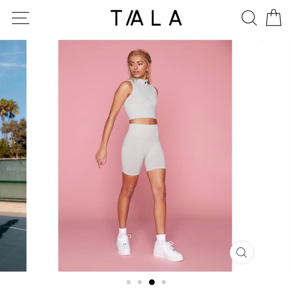 We are TALA - Grey Hosta Biker Shorts